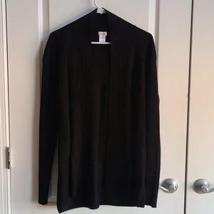 NWOT 'Top it off' Open Front Black Cardigan